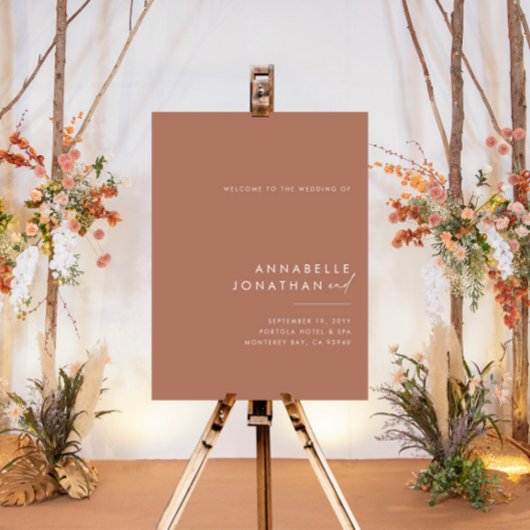 Budget einfach, modern und elegant Terracotta Poster