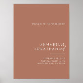 Budget einfach, modern und elegant Terracotta Poster (Vorne)