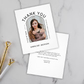 Budget einfache Foto Abschluss danke Karte