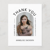 Budget einfache Foto Abschluss danke Karte (Vorne)