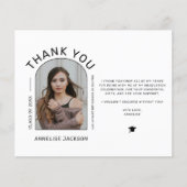 Budget einfache Foto Abschluss danke Postcard (Vorderseite)