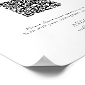 Budget Einfache Freigabe der Liebe QR Code-Zeichen Poster (Ecke)