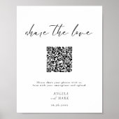 Budget Einfache Freigabe der Liebe QR Code-Zeichen Poster (Vorne)