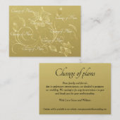 Budget. Einfache goldene Hochzeit Mitteilungskarte (Vorne/Hinten)