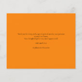 Budget Einfache Herbst Orange Dankeschön Karte (Rückseite)