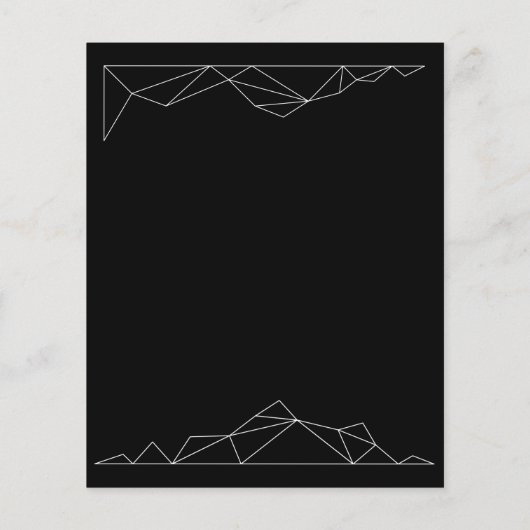 Budget Einfache Hochzeitseinladung. (Rückseite)