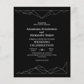 Budget Einfache Hochzeitseinladung. (Vorderseite)