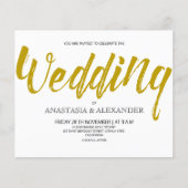 Budget Einfache Hochzeitseinladung. Flyer (Vorne)