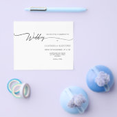 BUDGET Einfache Hochzeitseinladung. Flyer (Einzeln)