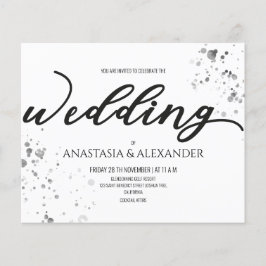 Budget Einfache Hochzeitseinladung. Flyer