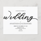 Budget Einfache Hochzeitseinladung. Flyer (Vorne)