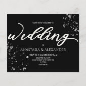 Budget Einfache Hochzeitseinladung. Flyer (Vorne)