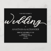 Budget Einfache Hochzeitseinladung. Flyer (Vorne)