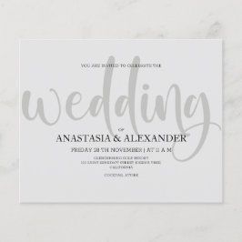 Budget Einfache Hochzeitseinladung. Flyer