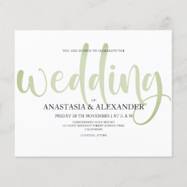 Budget Einfache Hochzeitseinladung. Flyer