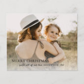 Budget Einfache Minimalistische Foto Weihnachtskar (Vorderseite)