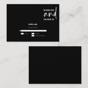 BUDGET Einfache Minimalistische RSVP-Karte Mitteilungskarte