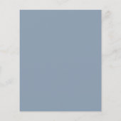 Budget Einfache moderne, blaue Hochzeitseinladung (Rückseite)