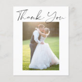 Budget einfache moderne Foto Hochzeit danke Flyer (Vorne)
