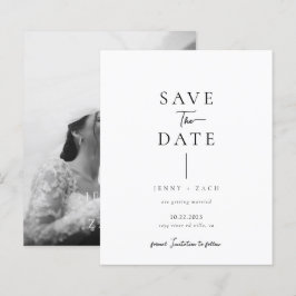 BUDGET Einfache moderne Foto-Hochzeit Save the Dat