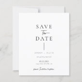 BUDGET Einfache moderne Foto-Hochzeit Save the Dat (Vorderseite)