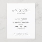 Budget einfache moderne Foto Hochzeit sparen das D (Rückseite)