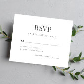Budget einfache, moderne Hochzeitskarte rsvp
