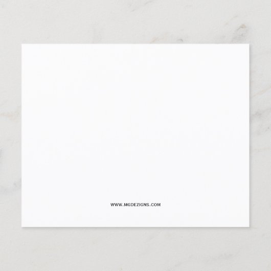 Budget Einfache Moderne Probe Einladung (Rückseite)