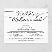 Budget Einfache Moderne Probe Einladung (Vorderseite)