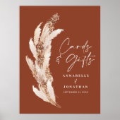 Budget einfache Pampas Gras Hochzeitskarten und Ge Poster (Vorne)