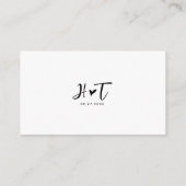 BUDGET Einfache romantische Script-Herz-Monogram-U Begleitkarte (Rückseite)