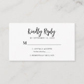 BUDGET Einfache romantische Script-Herz-Monogram-U Begleitkarte (Vorderseite)