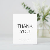 Budget Einfache Schwarz-weiße Kundennummer Dankesc (Stehend Vorderseite)