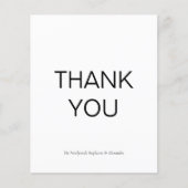 Budget Einfache Schwarz-weiße Kundennummer Dankesc (Vorderseite)