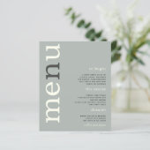 BUDGET Einfache Seite Elfenbeinwortsmenü für Hochz (Stehend Vorderseite)
