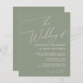 BUDGET Einfache Seite Grün Skript die Hochzeit (Vorne/Hinten)