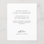 Budget einfache Skript Foto Hochzeit danke Ihnen K (Rückseite)