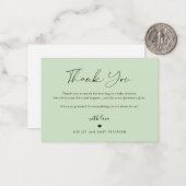 Budget einfache Skriptdusche danke Mitteilungskarte (Vorderseite/Rückseite Beispiel)