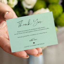 Budget einfache Skriptdusche danke Mitteilungskarte