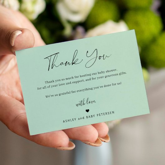 Budget einfache Skriptdusche danke Mitteilungskarte