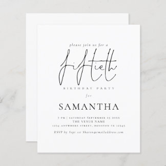 Budget Einfache Skripte 50. Geburtstagsparty Einla