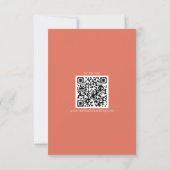 Budget Einfache Terracotta QR Code RSVP Karte (Rückseite)