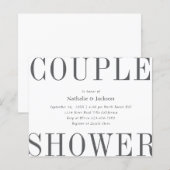 BUDGET Einfache Typografie Grau-Couple-Dusche Brid (Vorne/Hinten)