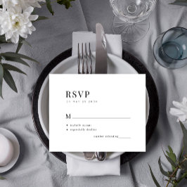 Budget einfache Typografie minimale Hochzeit RSVP