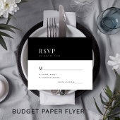 Budget einfache Typografie minimale Hochzeit RSVP Flyer