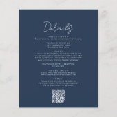 BUDGET Einfacher Navyblauer Schriftzug QR-Code Hoc (Rückseite)