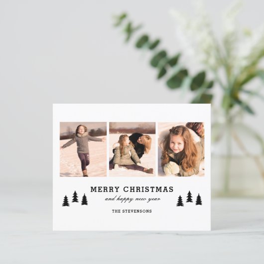 Budget Einfaches 3 Foto Urlaub (Stehend Vorderseite)