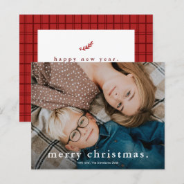 Budget Einfaches Foto Frohe Weihnachtskarte