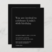 Budget Einfaches Foto jedes Jahr Einladung zum Geb (Vorne/Hinten)