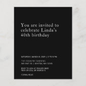 Budget Einfaches Foto jedes Jahr Einladung zum Geb (Vorderseite)